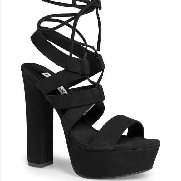 Steve Madden Justinaa Black Heels - Picture 1 of 7
